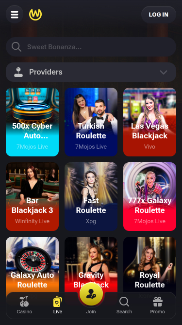 Winstler Casino Mobile Live Dealer