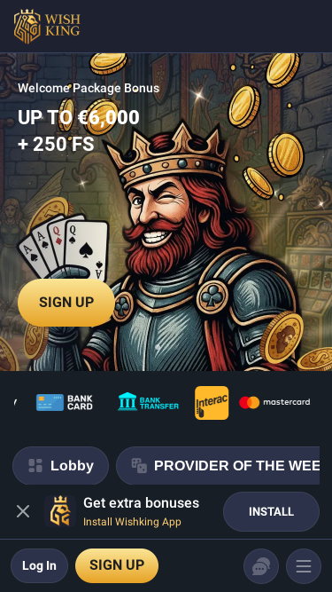 WIshking Casino Mobile Jackpot