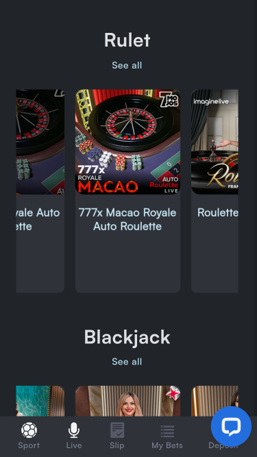 WONClub Casino Mobile Live Dealer
