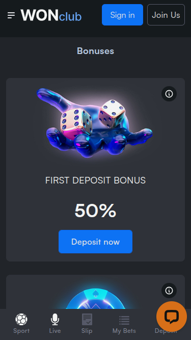 WONClub Casino Mobile Promotions