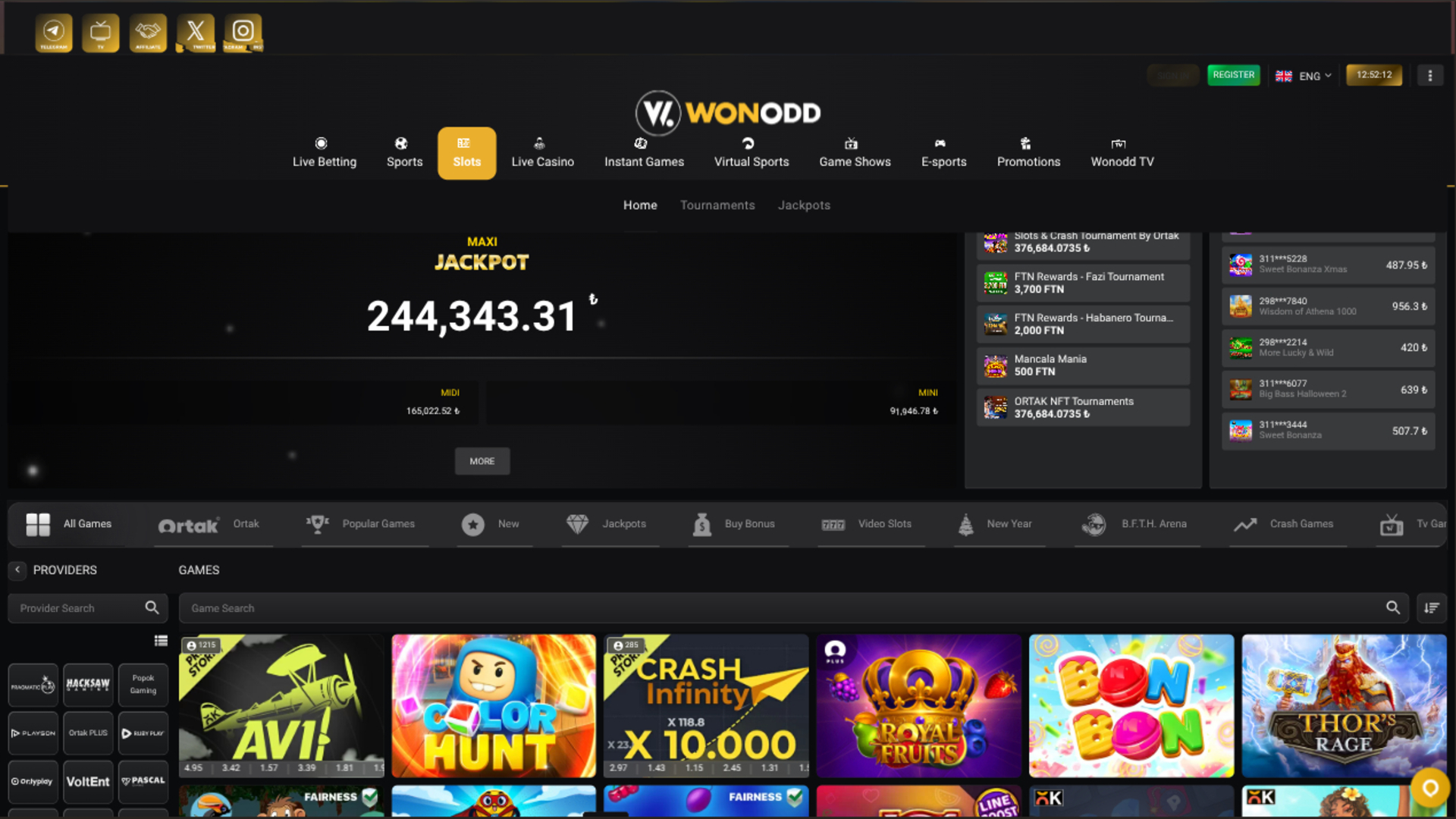 Wonodd Casino Desktop Games