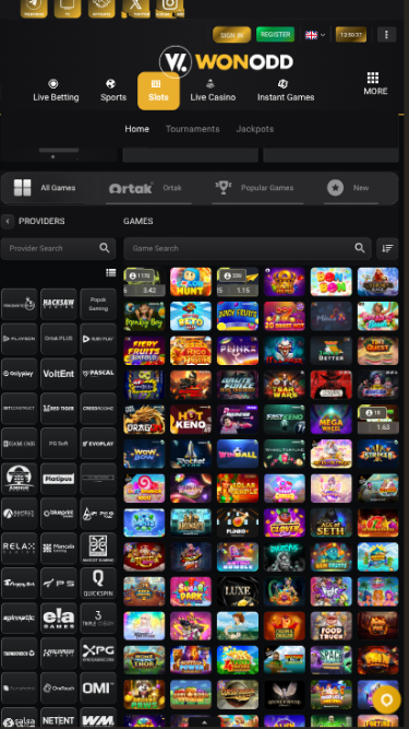 Wonodd Casino Mobile Games