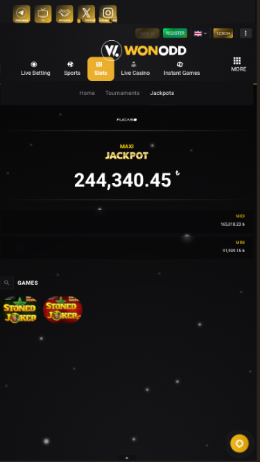 Wonodd Casino Mobile Jackpot