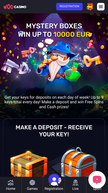 Woo Casino Mobile Mystery Boxes