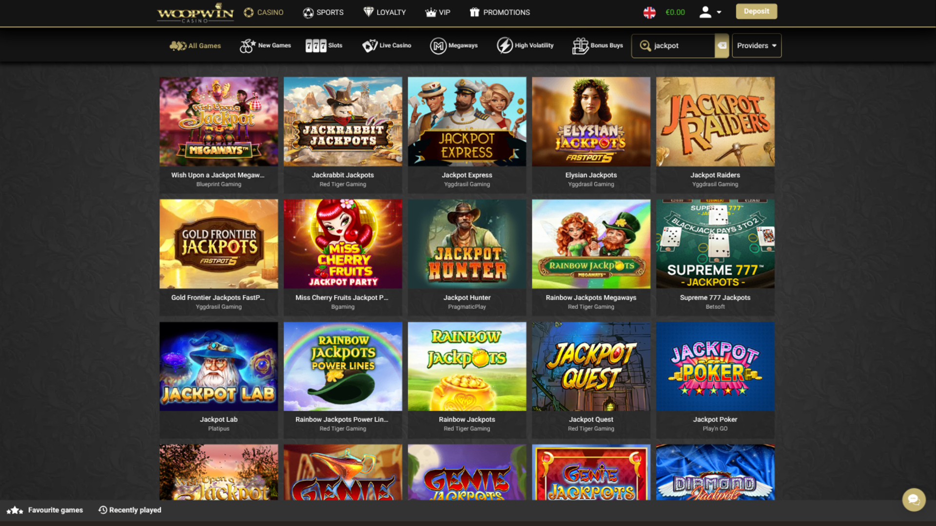 Woopwin Casino Desktop Jackpot