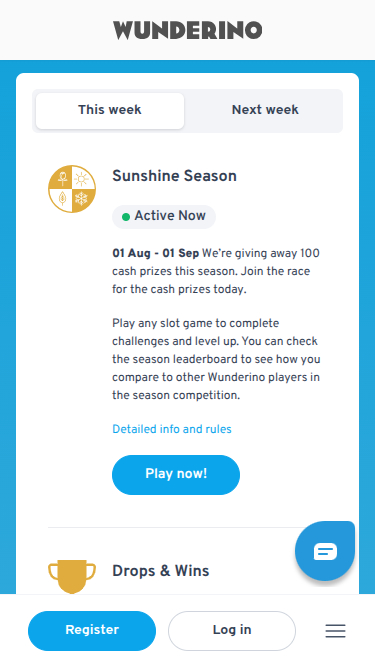 Wunderino Casino Mobile-Promotions
