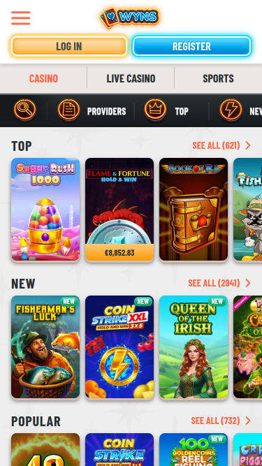 Wyns Casino Mobile Games