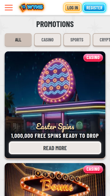 Wyns Casino Mobile Promotions