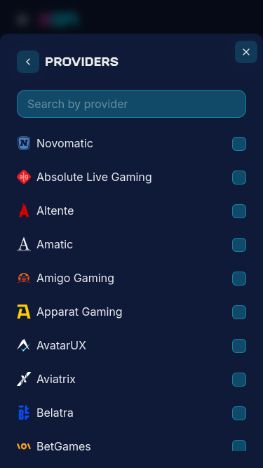 Xonbet Casino Mobile Game Developers