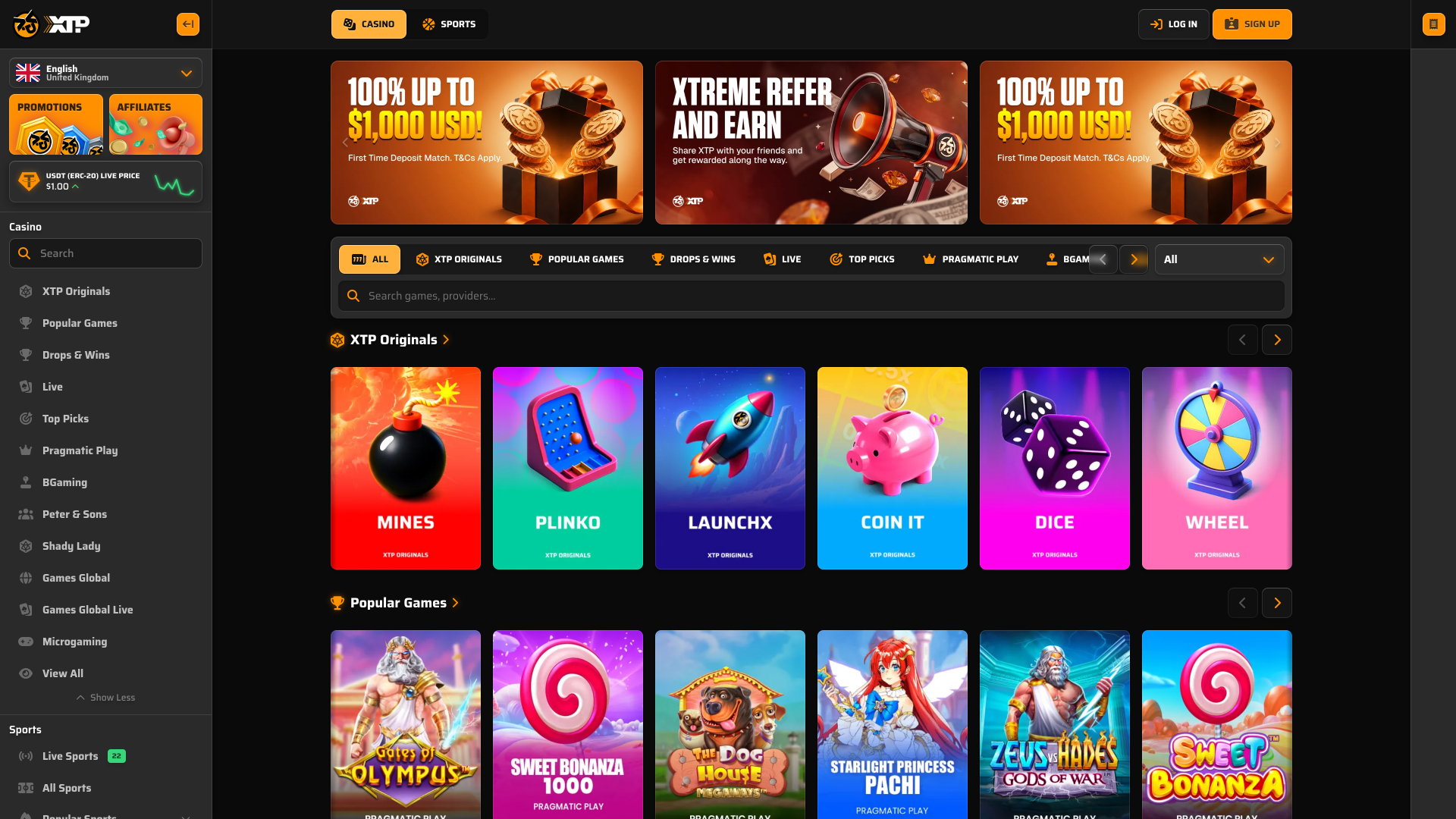 Xtp Casino Desktop Games