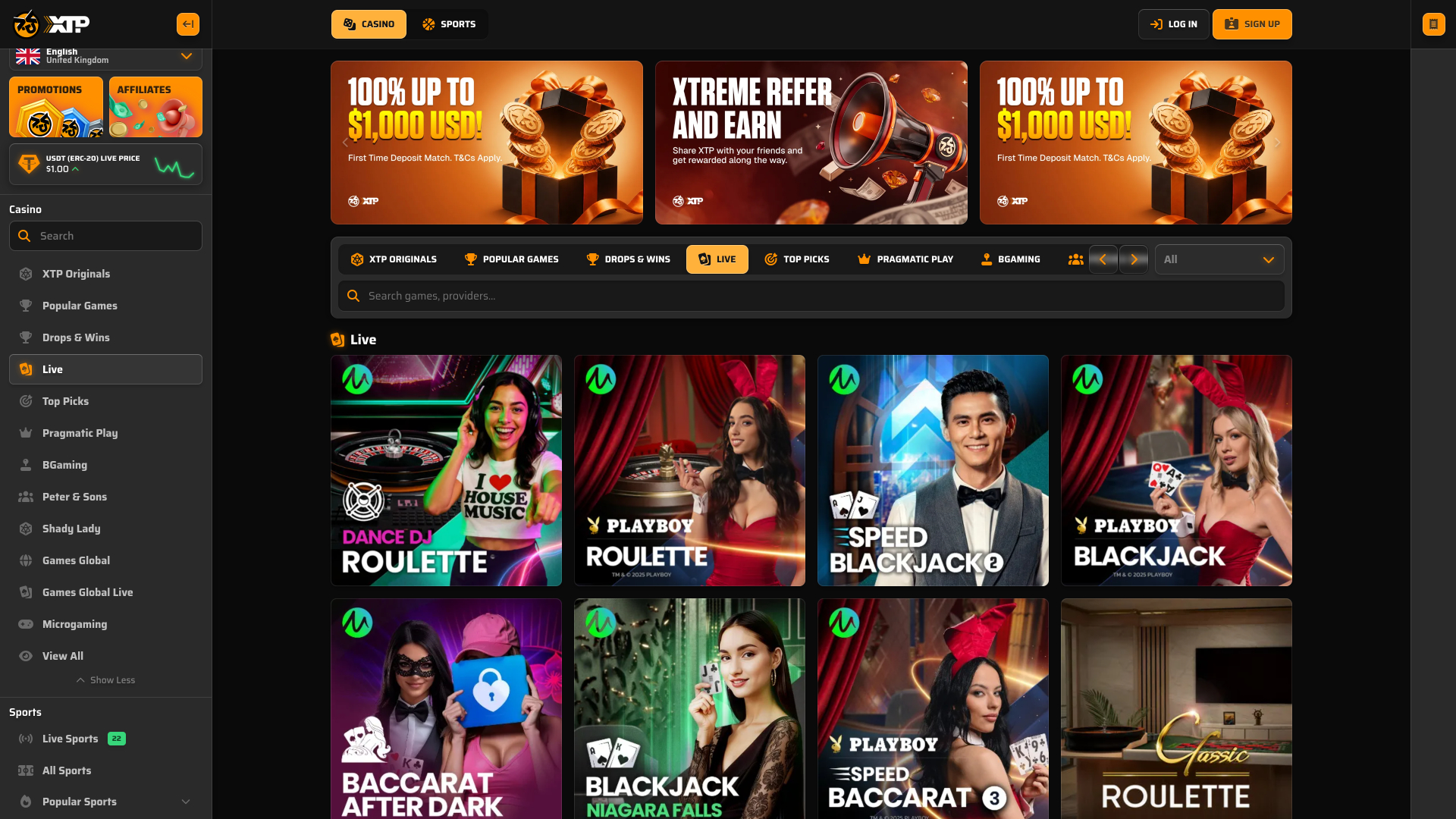 Xtp Casino Desktop Live Dealer