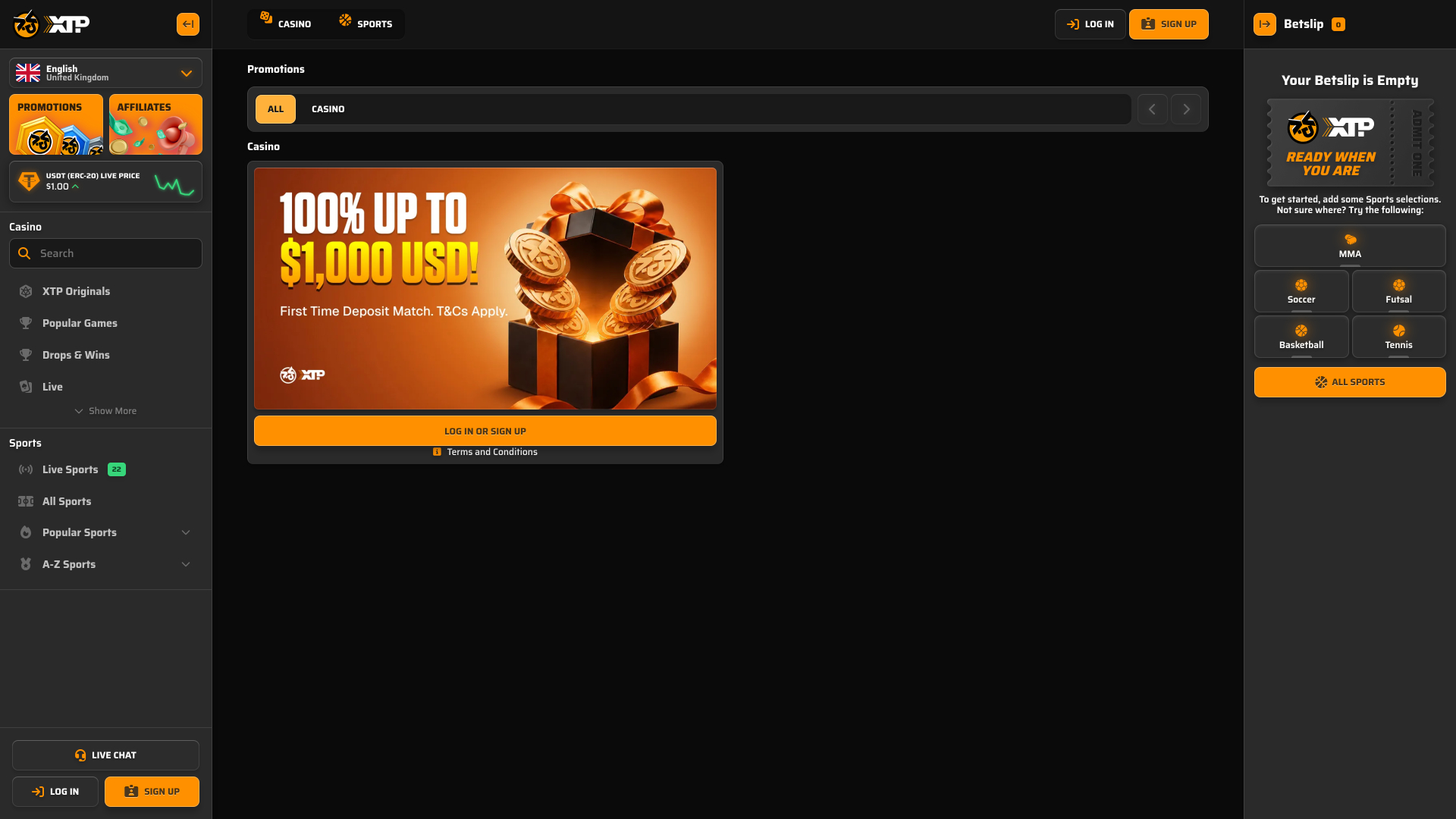 Xtp Casino Desktop Promotions