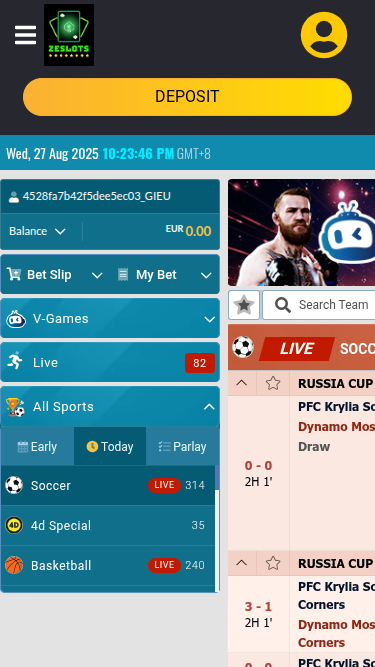 Zeslots Casino Mobile Sports