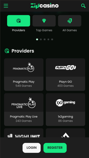 Zip Casino Mobile Game Developers