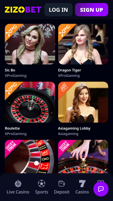 Zizobet Casino Live Dealers