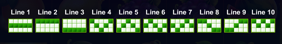 10 fire fruits paylines image