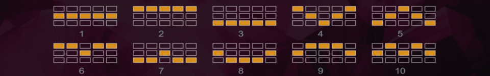 ruby heist hold and win paylines image