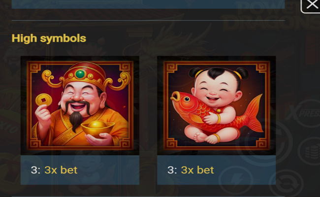 3 power dragons paytable 1