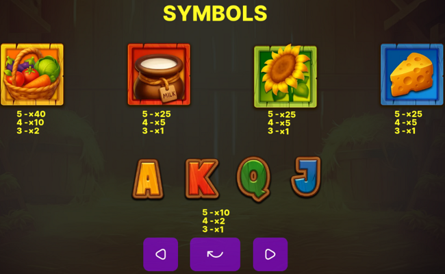 3 rich chickens paytable