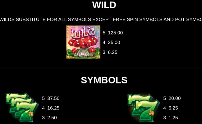 9 pots of gold paytable 1
