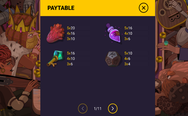 artifacts paytable 1