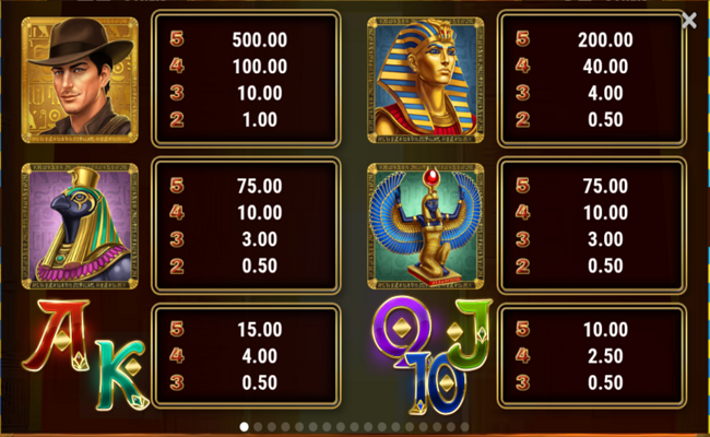 book of flames extra hold and win paytable
