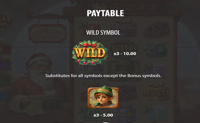 christmas workshop hold the spin paytable 1