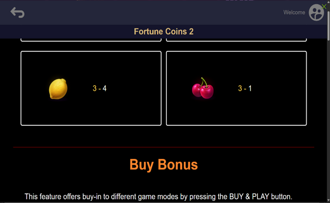 fortune coins 2 paytable 3