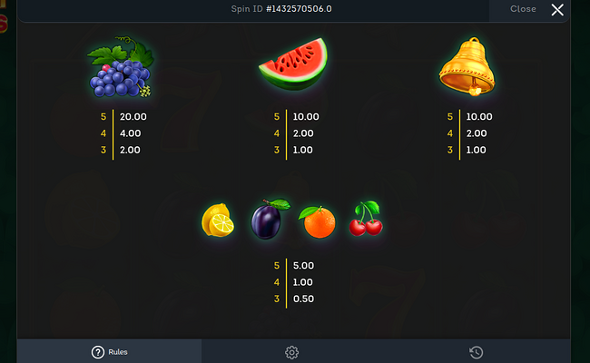 multi hot 5 super wilds paytable 2