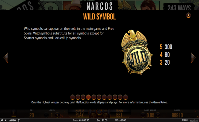 narcos paytable 4