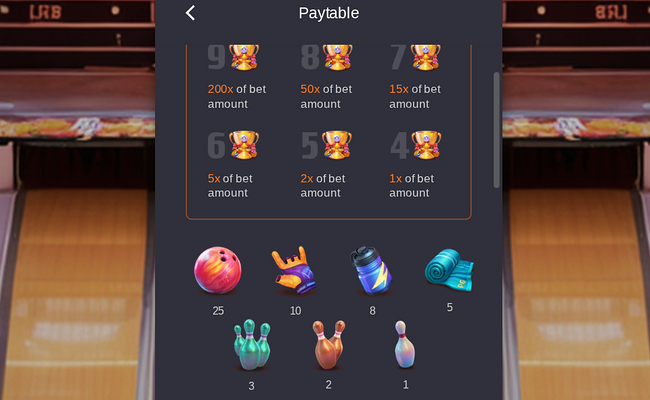 perfect strike paytable