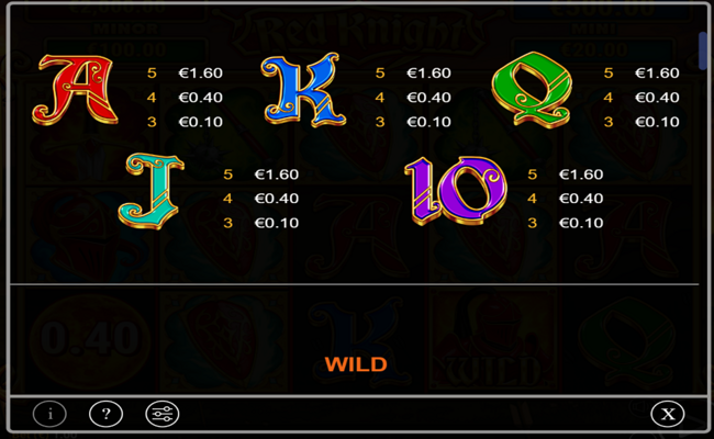 red knight paytable 2