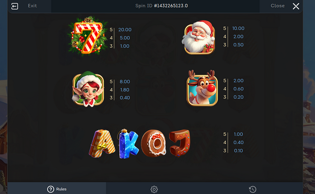 smartsoft gaming jingle bell bonanza paytable 2