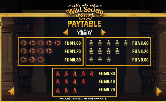 wild society paytable 2
