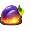 10 fire fruits burning plum symbol