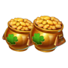 3x5 patrick hold the spin gold pots symbol