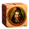 almighty sparta dice green man symbol