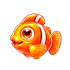 bubble up orange fish symbol