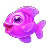 bubble up pink fish symbol