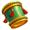 buddha gold green drum symbol