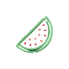 crypto crown 40 neon watermelon symbol