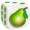 flaming crowns dice pear dice symbol