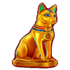 john hunter and the book of tut oranje jackpot gold cat statue symbol