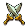 le zeus crossed swords symbol