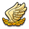 le zeus gold wing wreath symbol