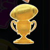 mega football trophy gold symbol