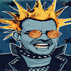 punk rocker 2 man 1 symbol