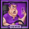 road rage woman symbol