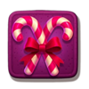 santa pigger candy canes symbol