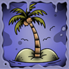 soaked by seamen palm tree symbol